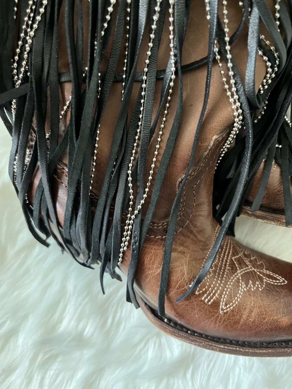 Corral Brown and Tan Leather Western Lace-Up Boots - Picture 10 of 10